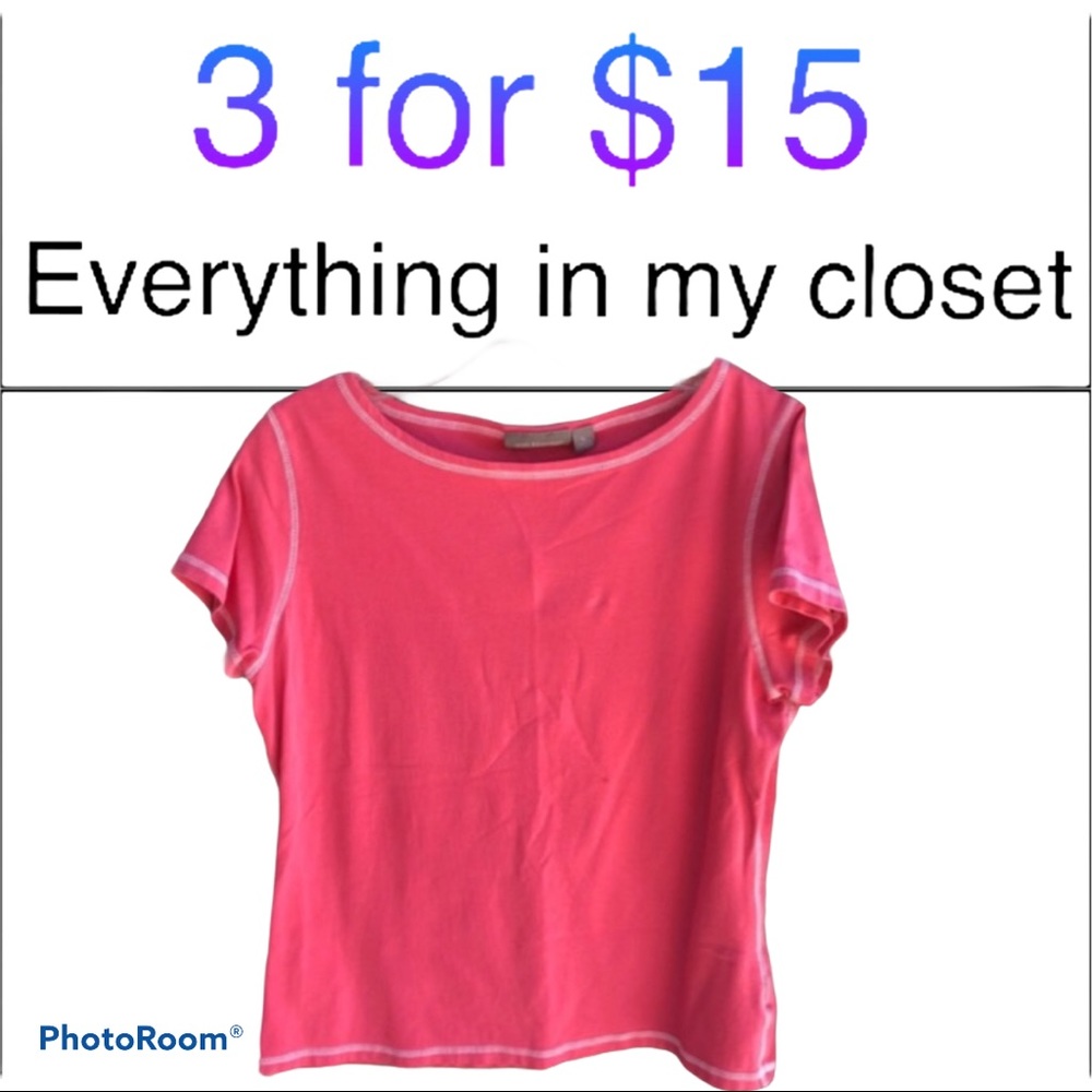 3 For $15 Womens Large Pink Top